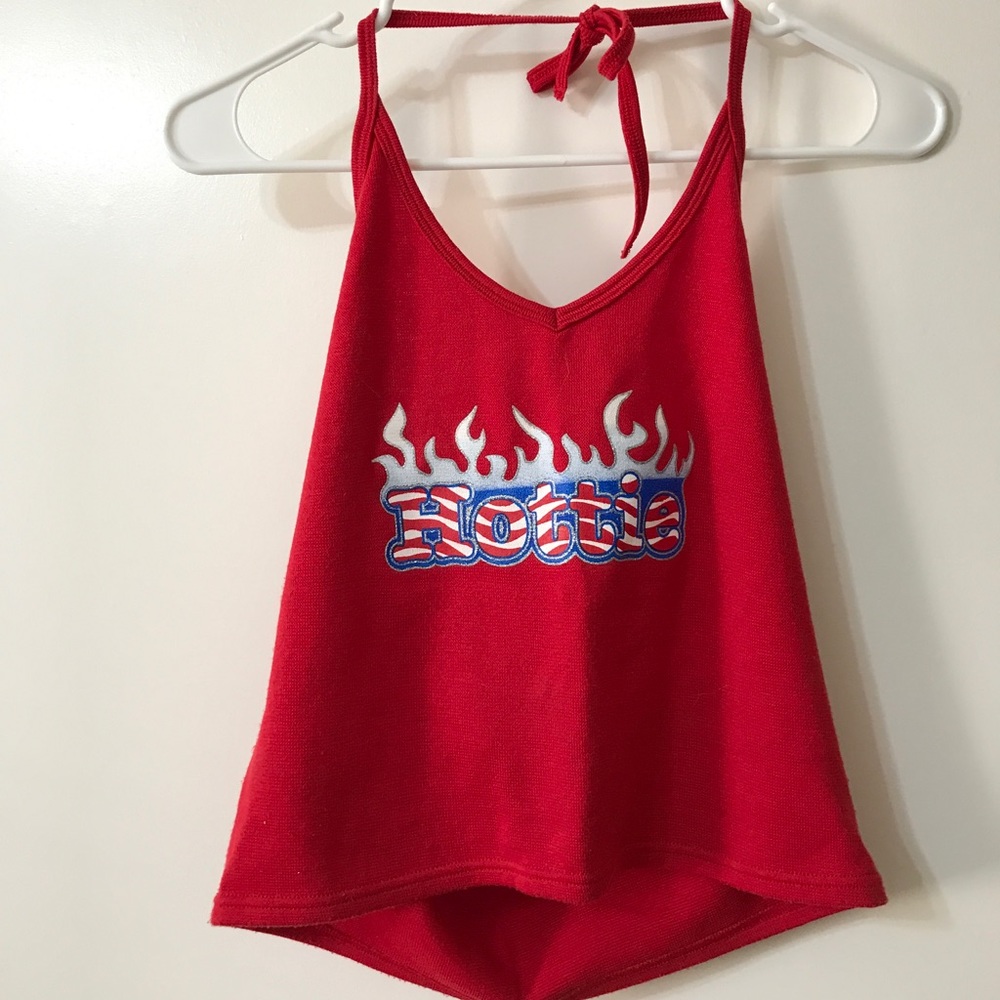 No boundaries red halter top